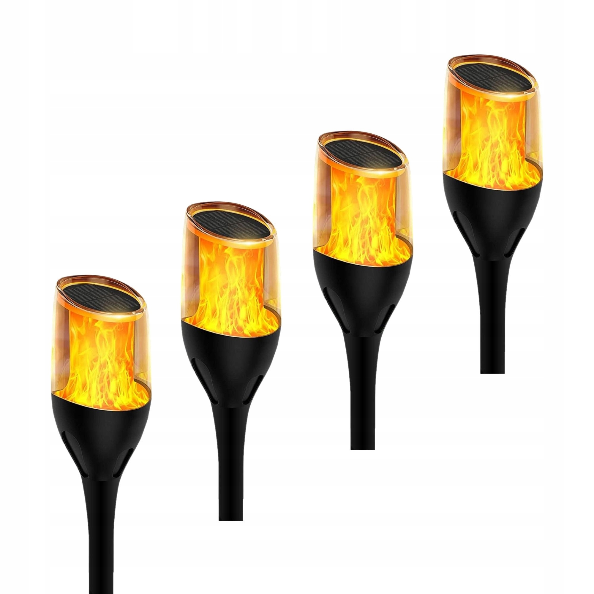 Zabudovaná solárna lampa Ecolight, čierna, 65 cm, 1 ks.